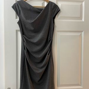 White House Black Market cap sleeve dress in grey